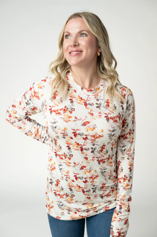Blair Long Sleeve Top - Autumn Watercolor by Michelle Mae
