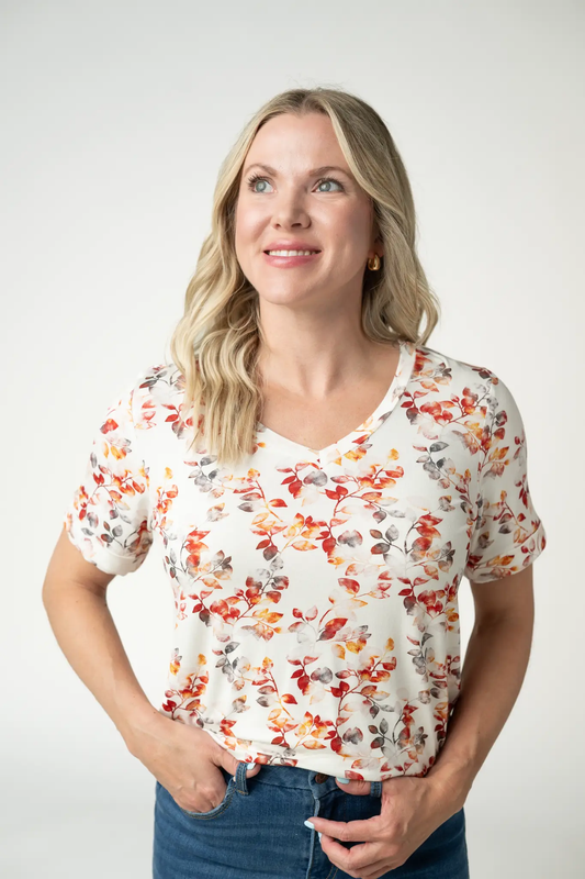 Sophie Top - Autumn Watercolor by Michelle Mae