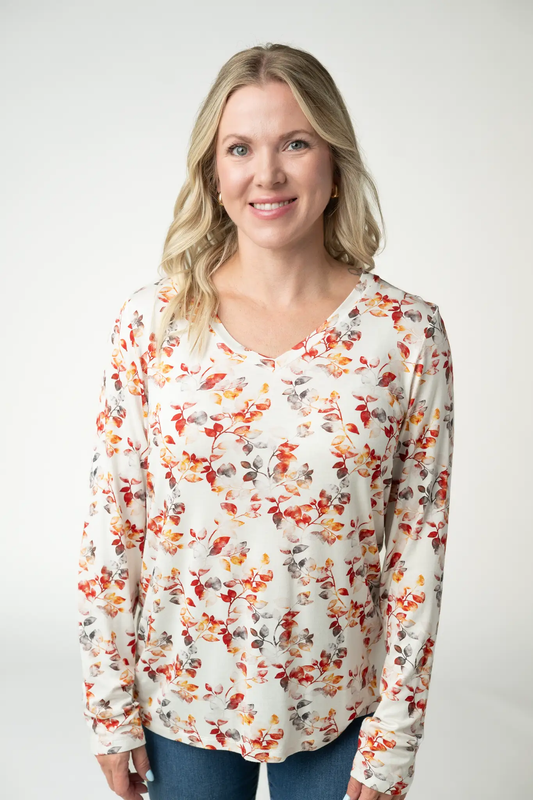 Larissa Long Sleeve - Autumn Watercolor by Michelle Mae