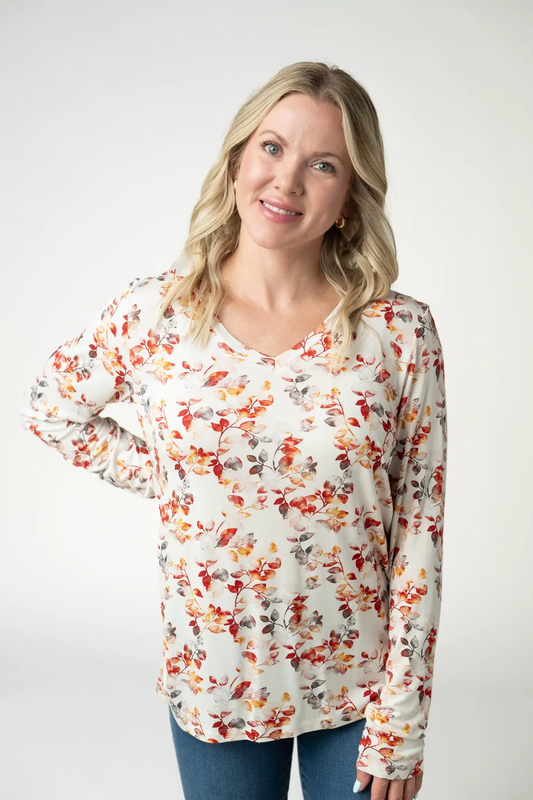 Larissa Long Sleeve - Autumn Watercolor by Michelle Mae