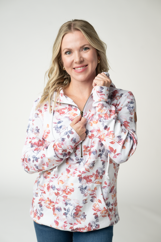 IN STOCK HalfZip Hoodie - Autumn Watercolor by Michelle Mae