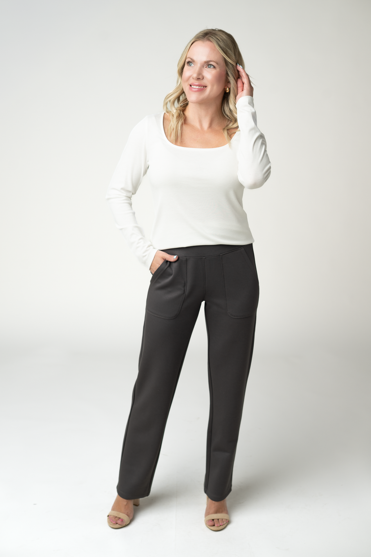 IN STOCK Luxe Ankle Bottoms- Charcoal by Michelle Mae