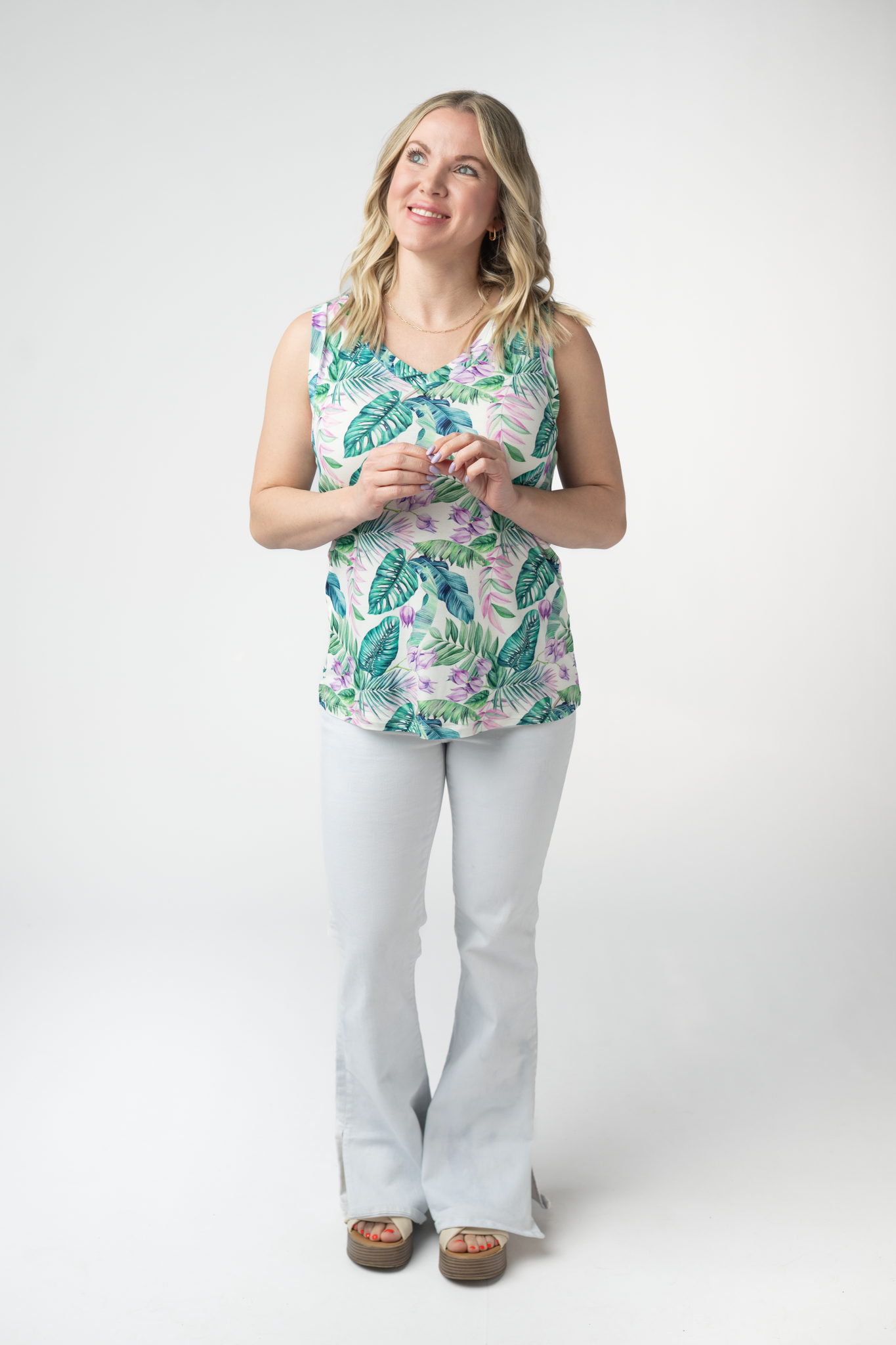 IN STOCK Noelle Tank - Tropical Leaf FINAL SALE by Michelle Mae