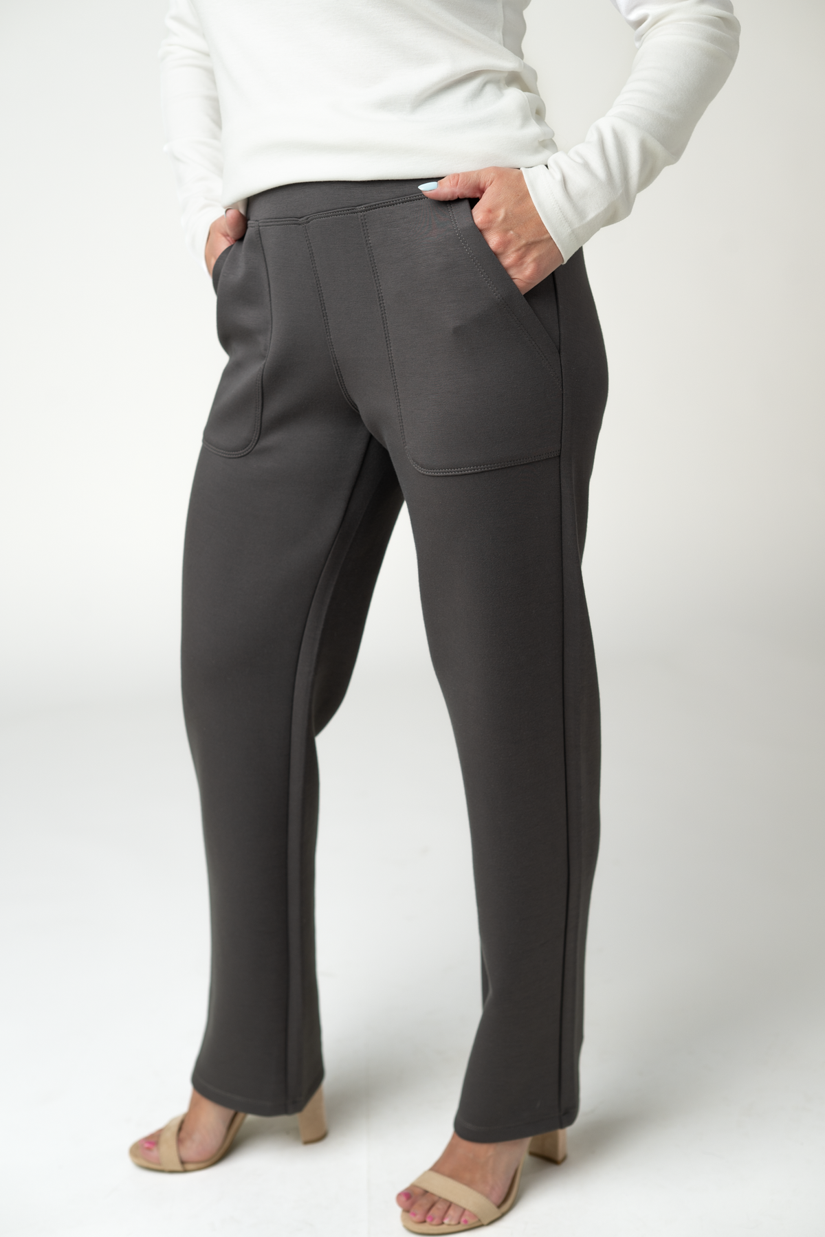 IN STOCK Luxe Ankle Bottoms- Charcoal by Michelle Mae