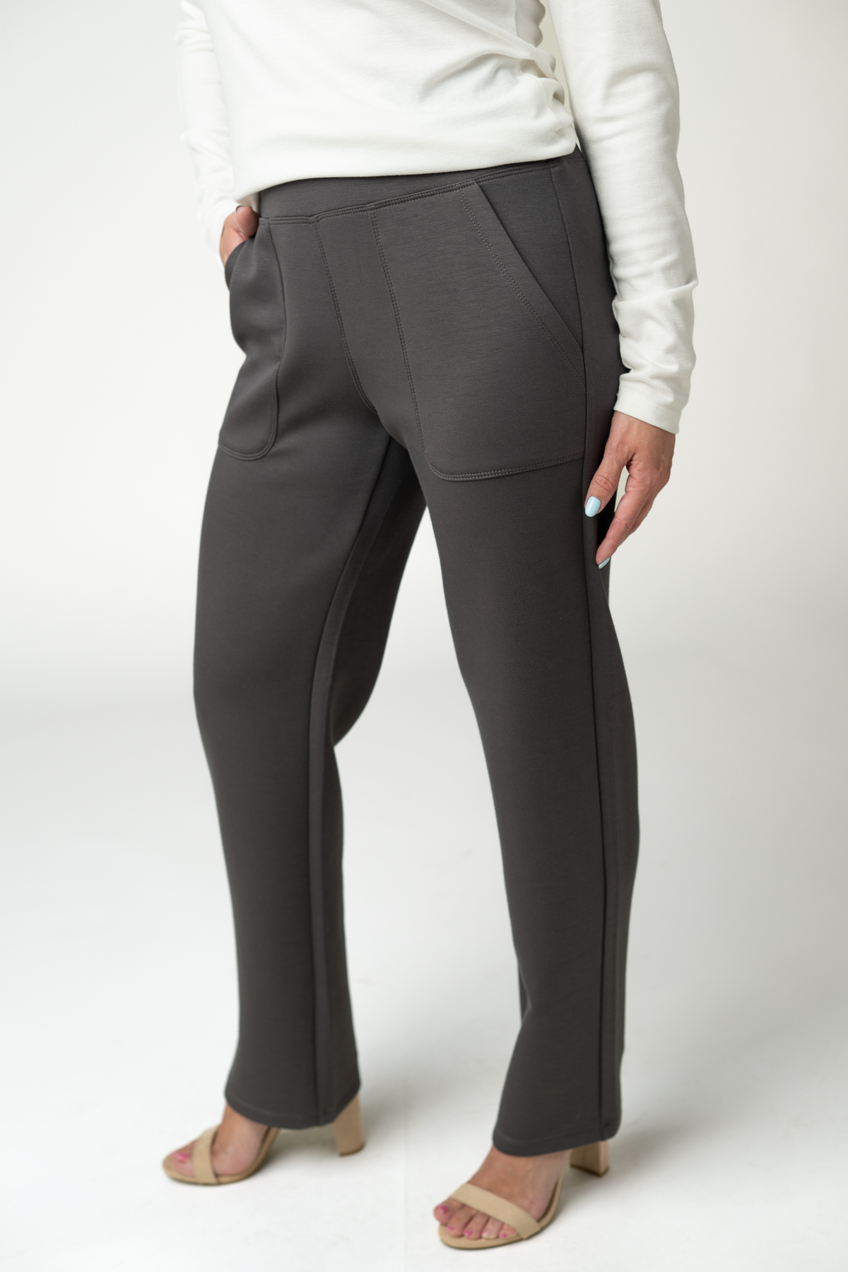 IN STOCK Luxe Ankle Bottoms- Charcoal by Michelle Mae