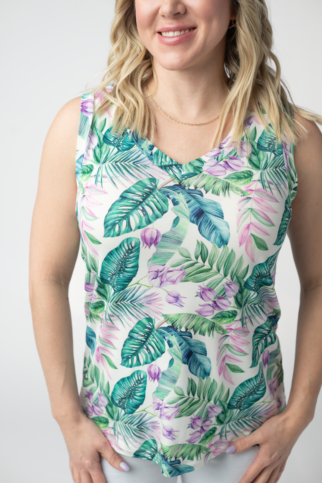 IN STOCK Noelle Tank - Tropical Leaf FINAL SALE by Michelle Mae