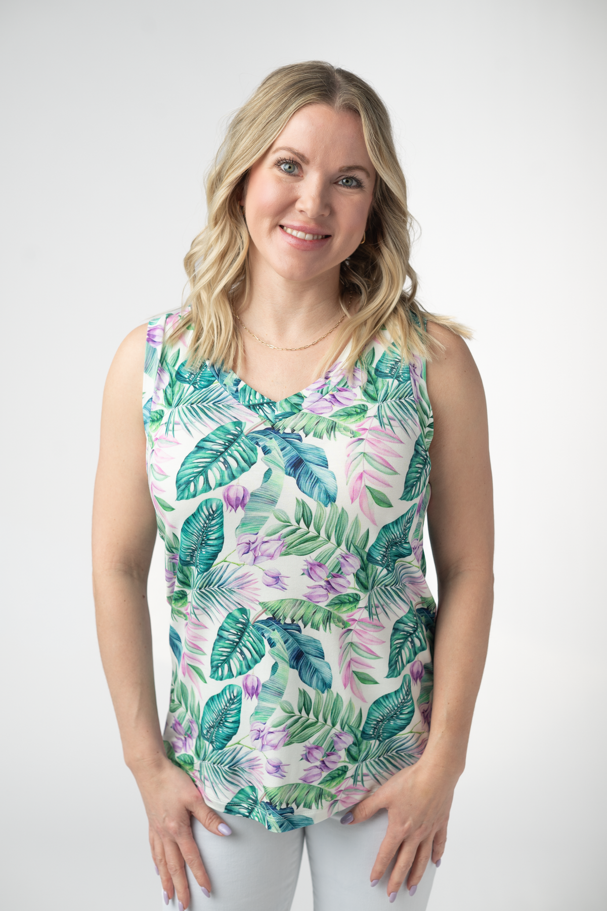 IN STOCK Noelle Tank - Tropical Leaf FINAL SALE by Michelle Mae