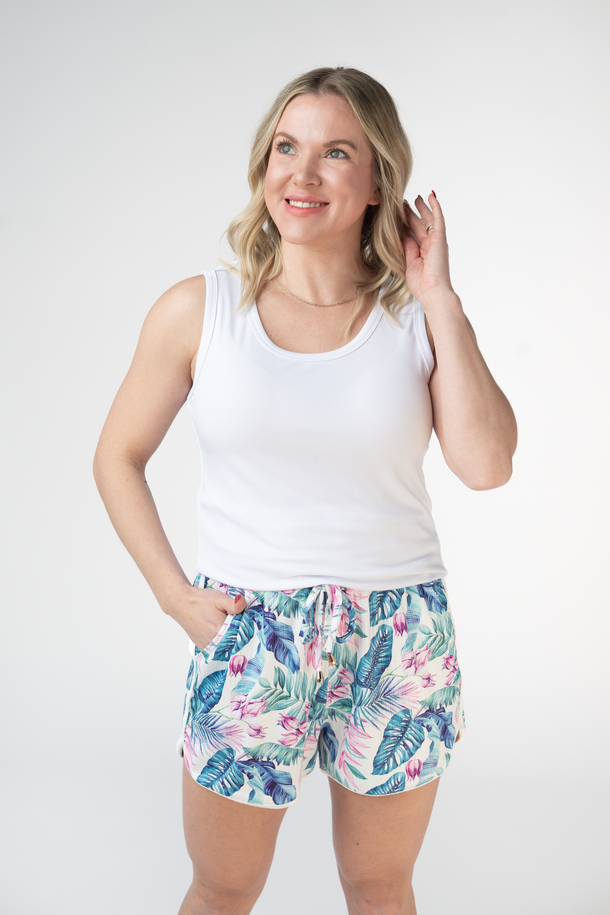 IN STOCK Nova Summer Shorts - Tropical Leaf FINAL SALE by Michelle Mae