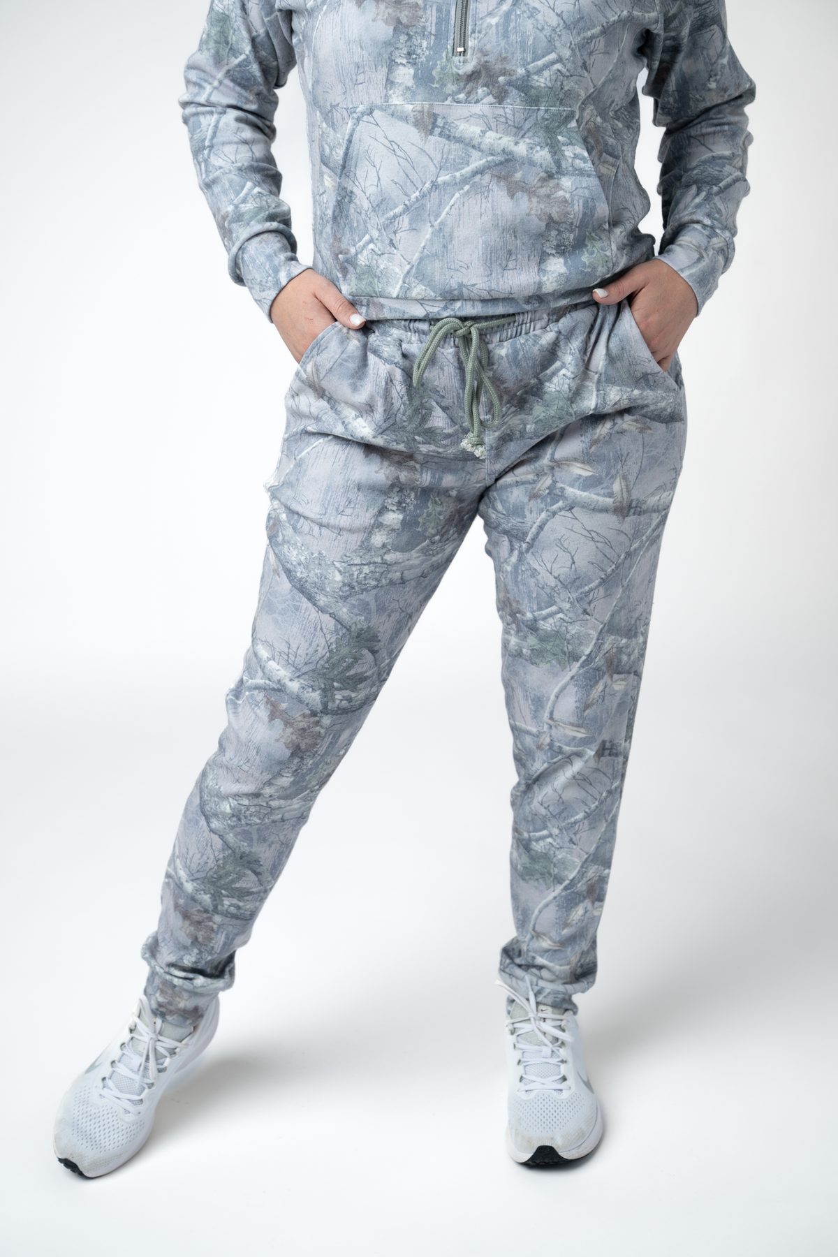 Classic Camo Joggers With Triple Stretch And Adjustable Waist by Michelle Mae