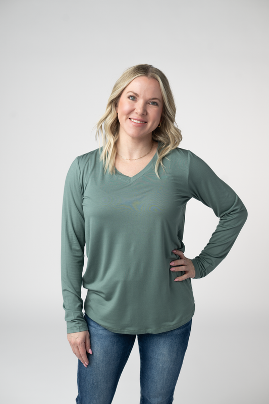 IN STOCK Larissa Long Sleeve - Dusty Jade by Michelle Mae