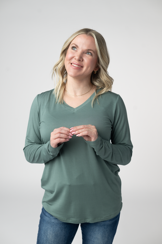 IN STOCK Larissa Long Sleeve - Dusty Jade by Michelle Mae