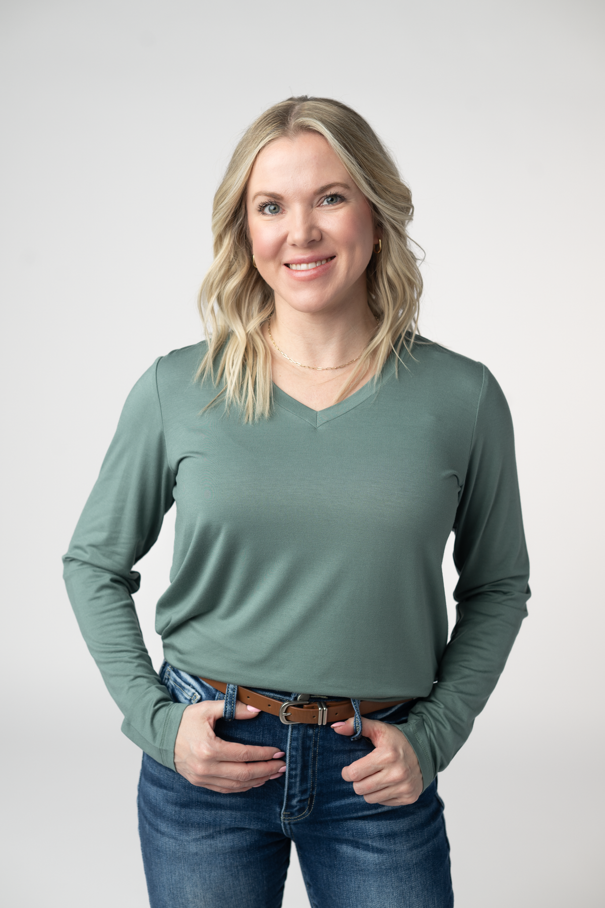 IN STOCK Larissa Long Sleeve - Dusty Jade by Michelle Mae