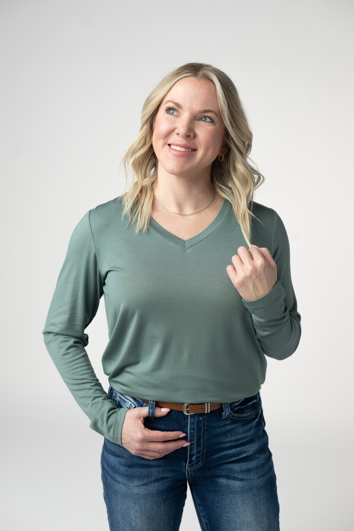 IN STOCK Larissa Long Sleeve - Dusty Jade by Michelle Mae