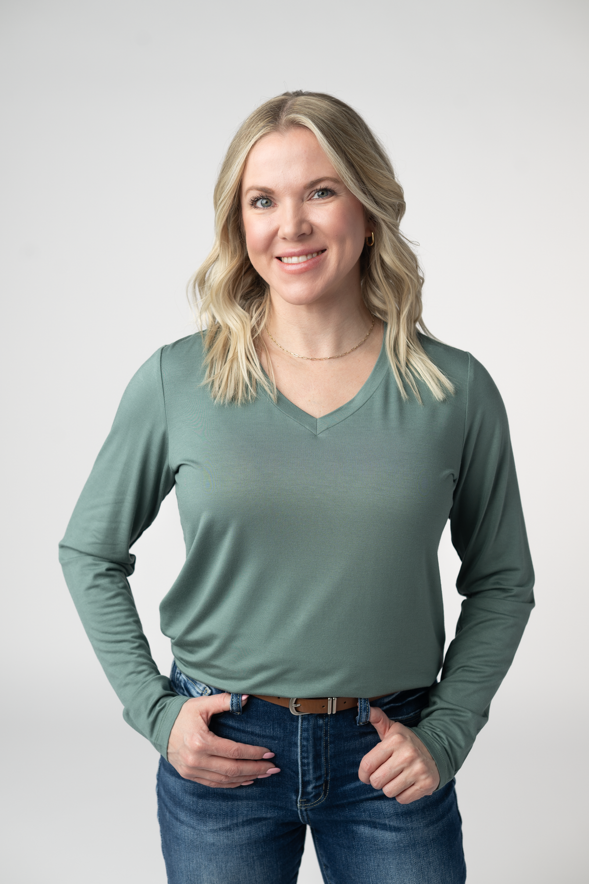 IN STOCK Larissa Long Sleeve - Dusty Jade by Michelle Mae