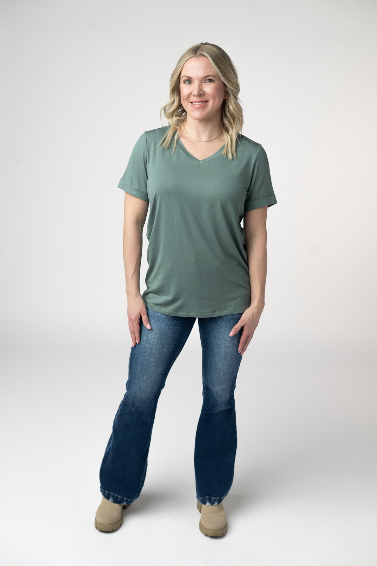 IN STOCK Sophie Top - Dusty Jade by Michelle Mae