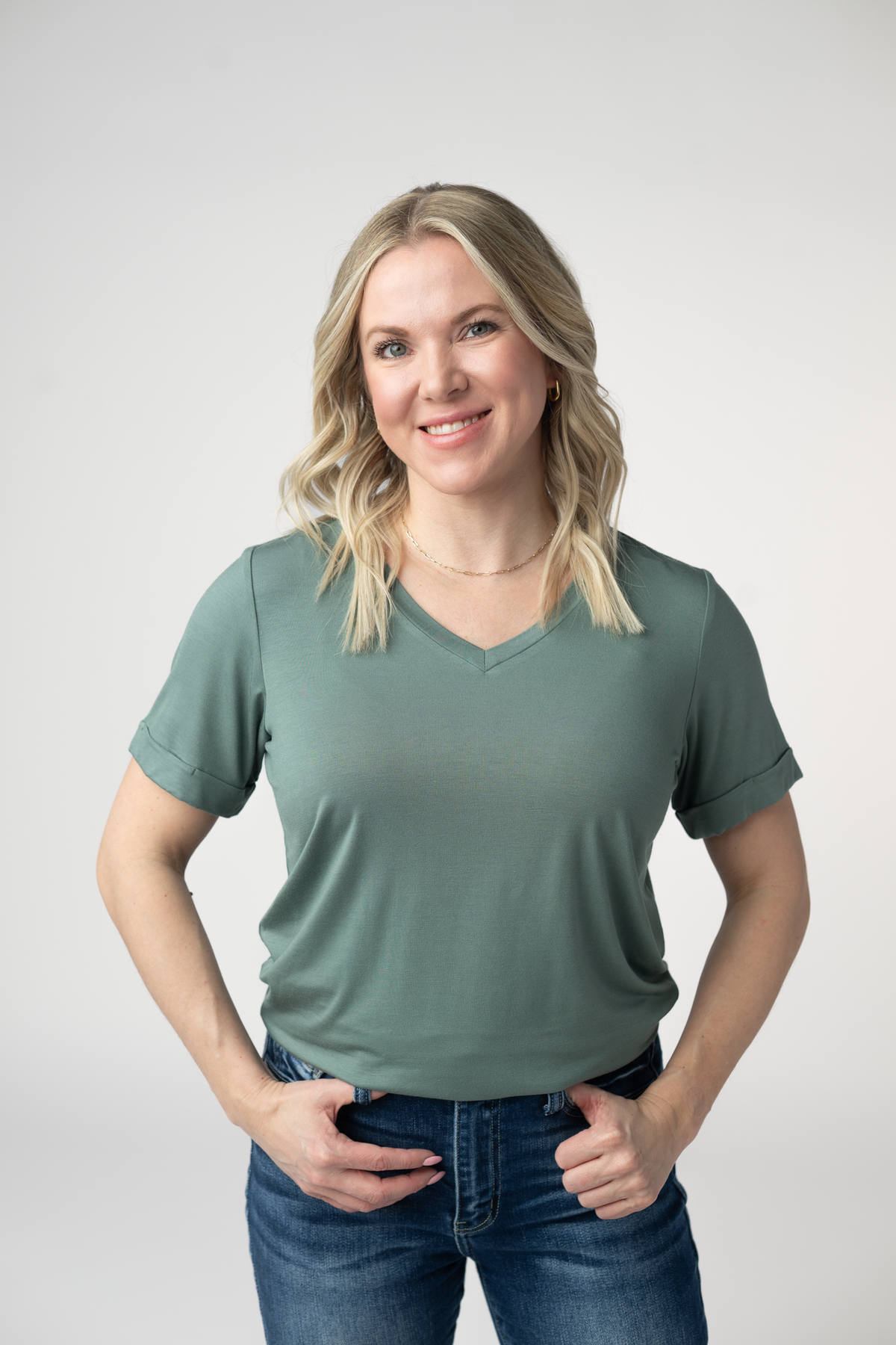 IN STOCK Sophie Top - Dusty Jade by Michelle Mae