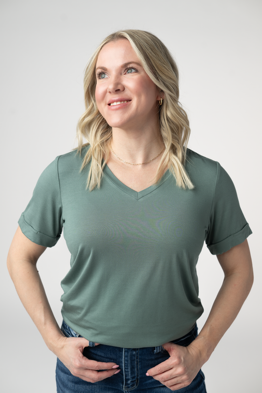 IN STOCK Sophie Top - Dusty Jade by Michelle Mae