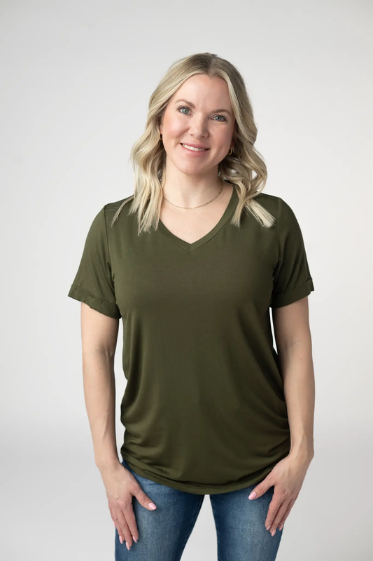 Sophie Top - Dark Olive by Michelle Mae
