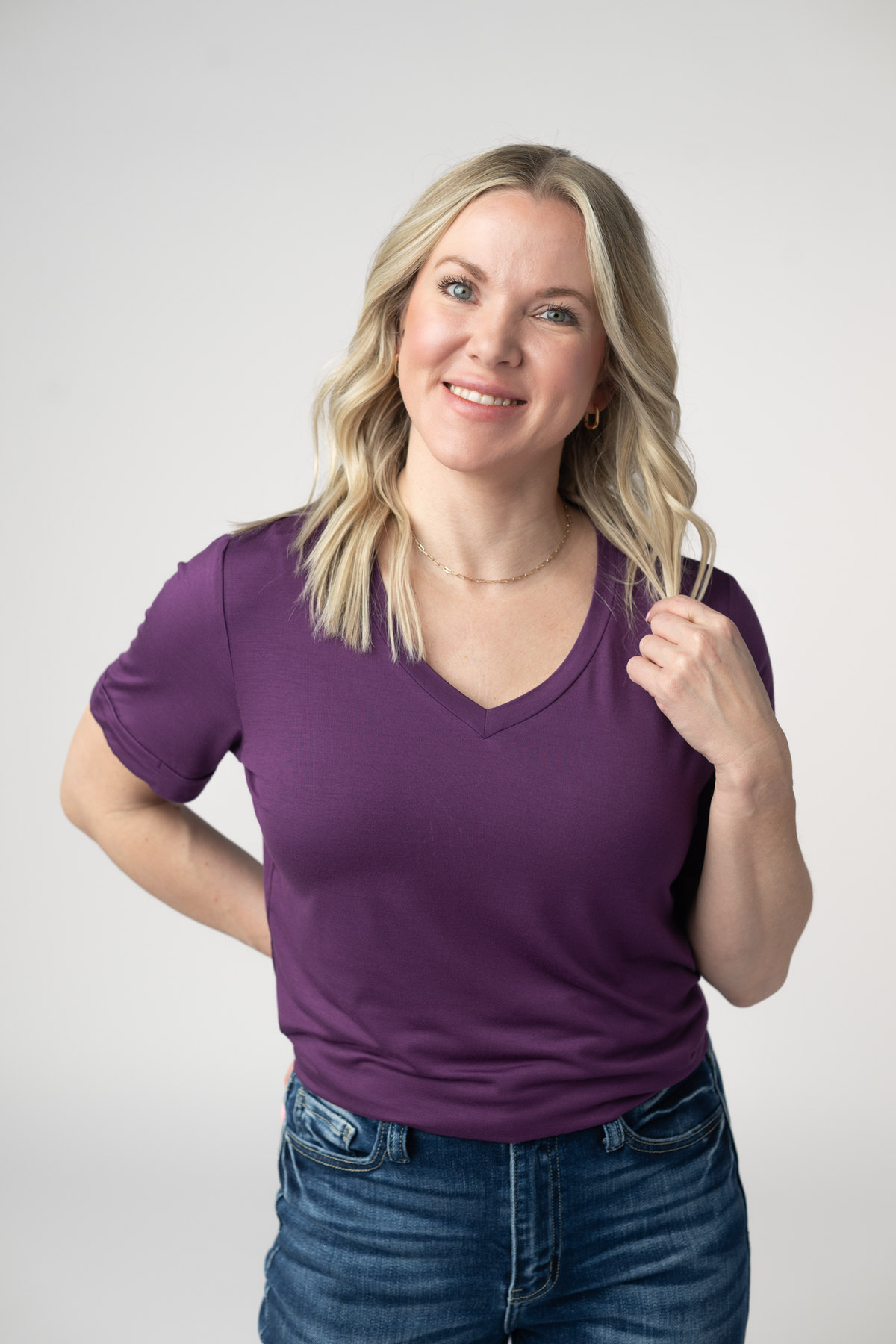 IN STOCK Sophie Top - Purple by Michelle Mae