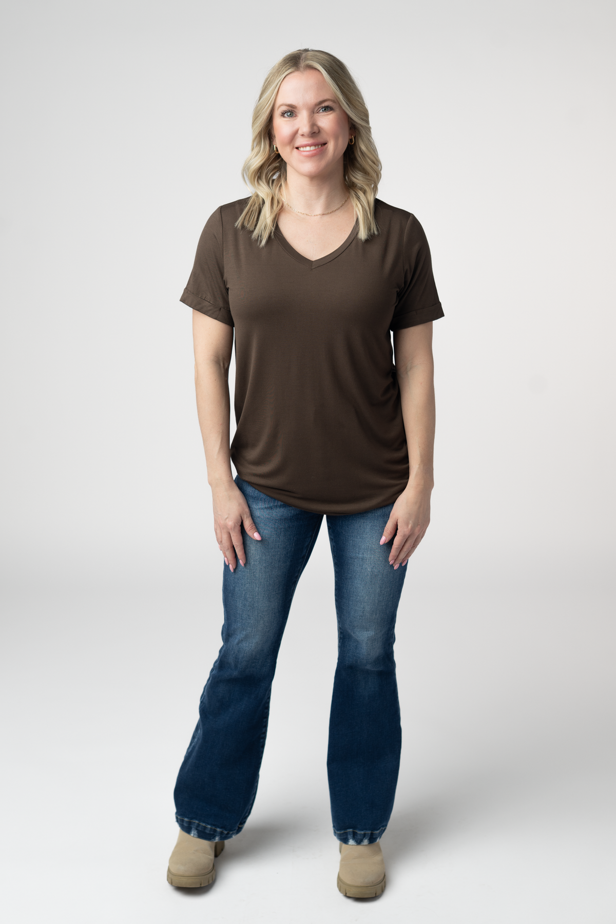 IN STOCK Sophie Top - Brown by Michelle Mae