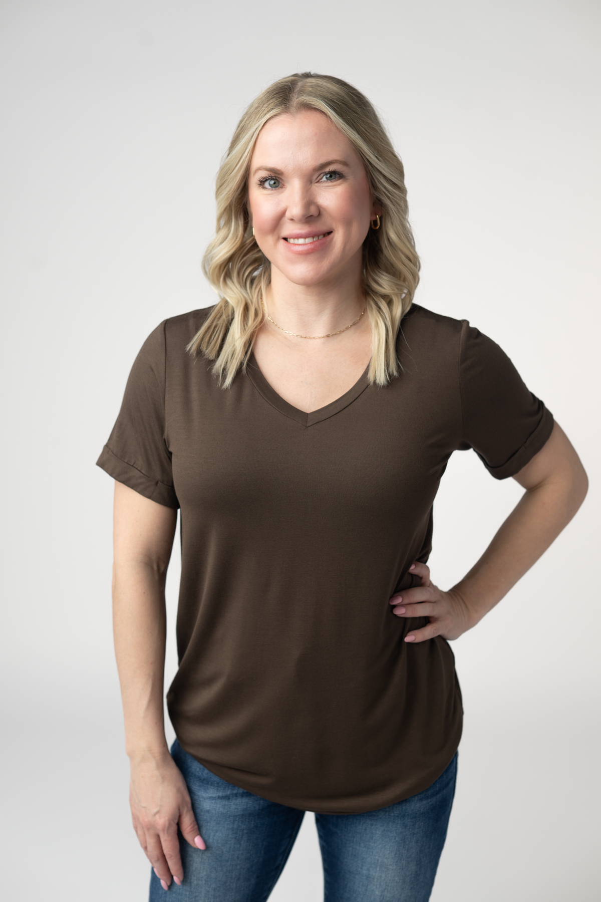 IN STOCK Sophie Top - Brown by Michelle Mae