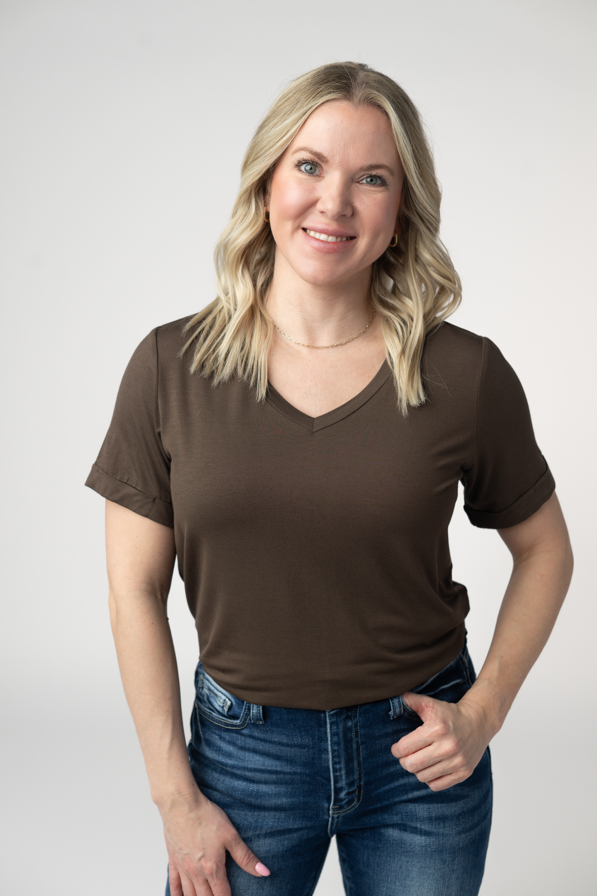 IN STOCK Sophie Top - Brown by Michelle Mae