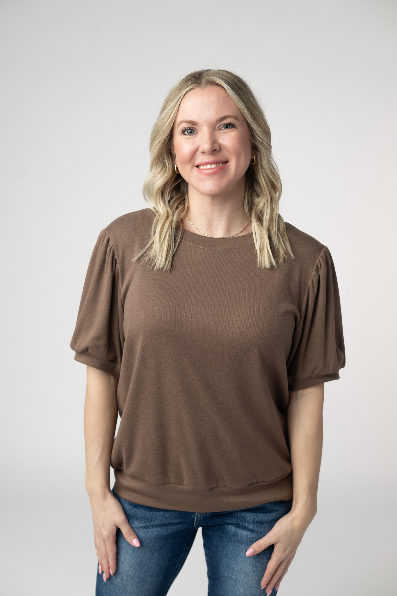 Katie Cozy Top - Mocha by Michelle Mae