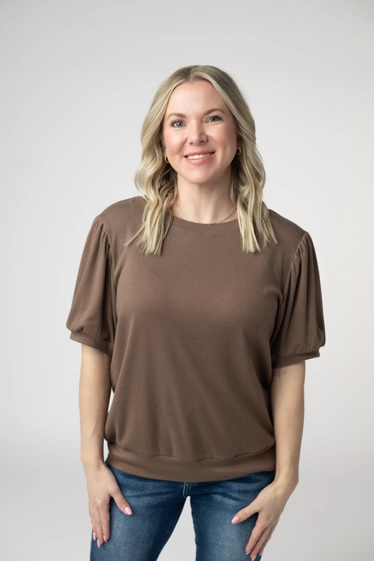 Katie Cozy Top - Mocha by Michelle Mae