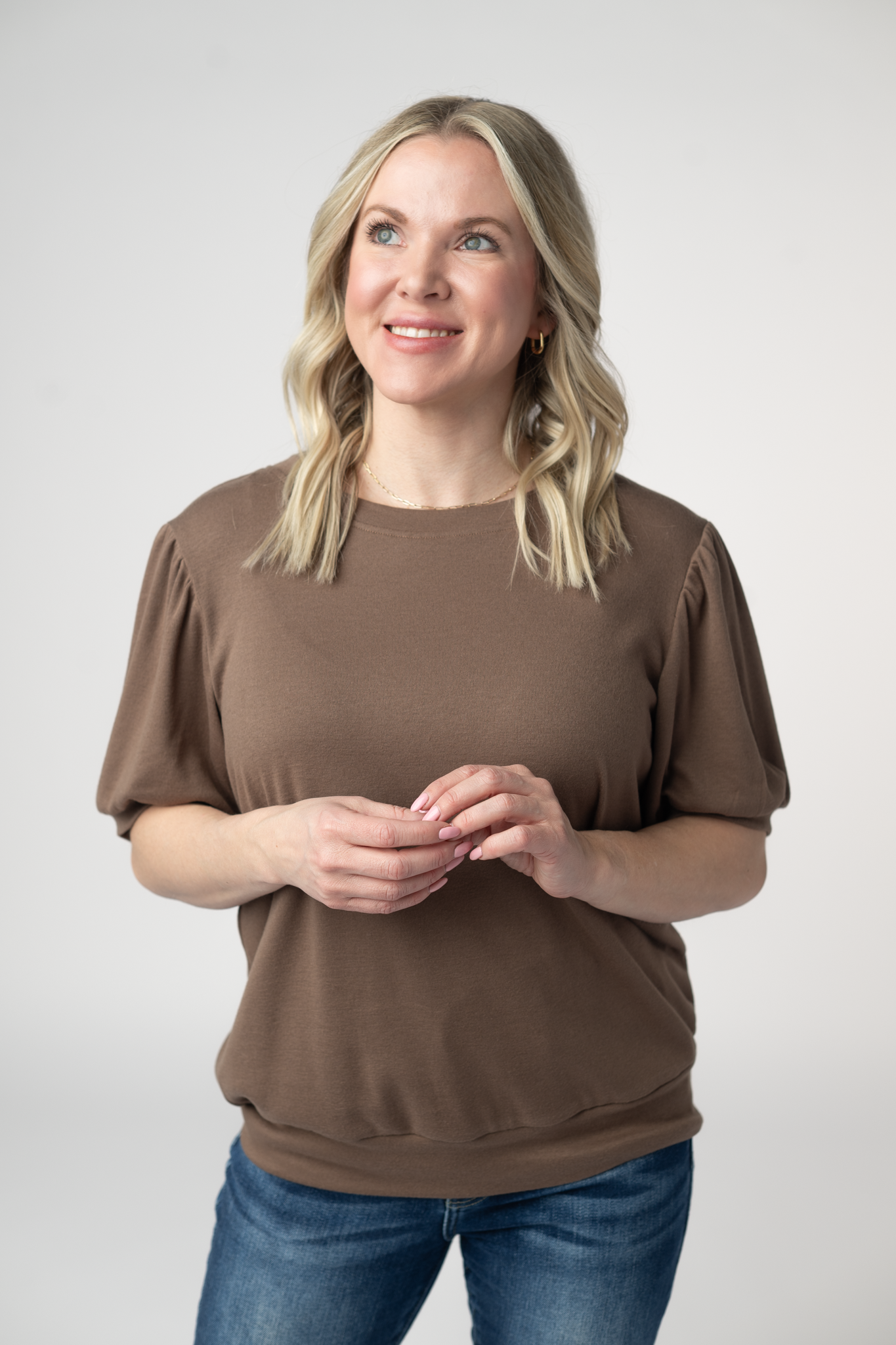 IN STOCK Katie Cozy Top - Mocha by Michelle Mae