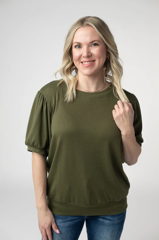 Katie Cozy Top - Olive by Michelle Mae