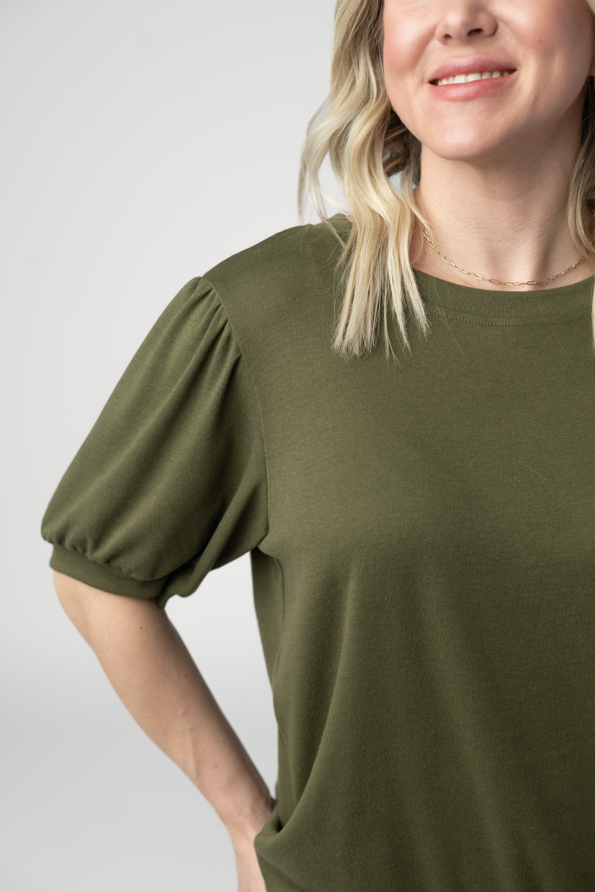 IN STOCK Katie Cozy Top - Olive by Michelle Mae