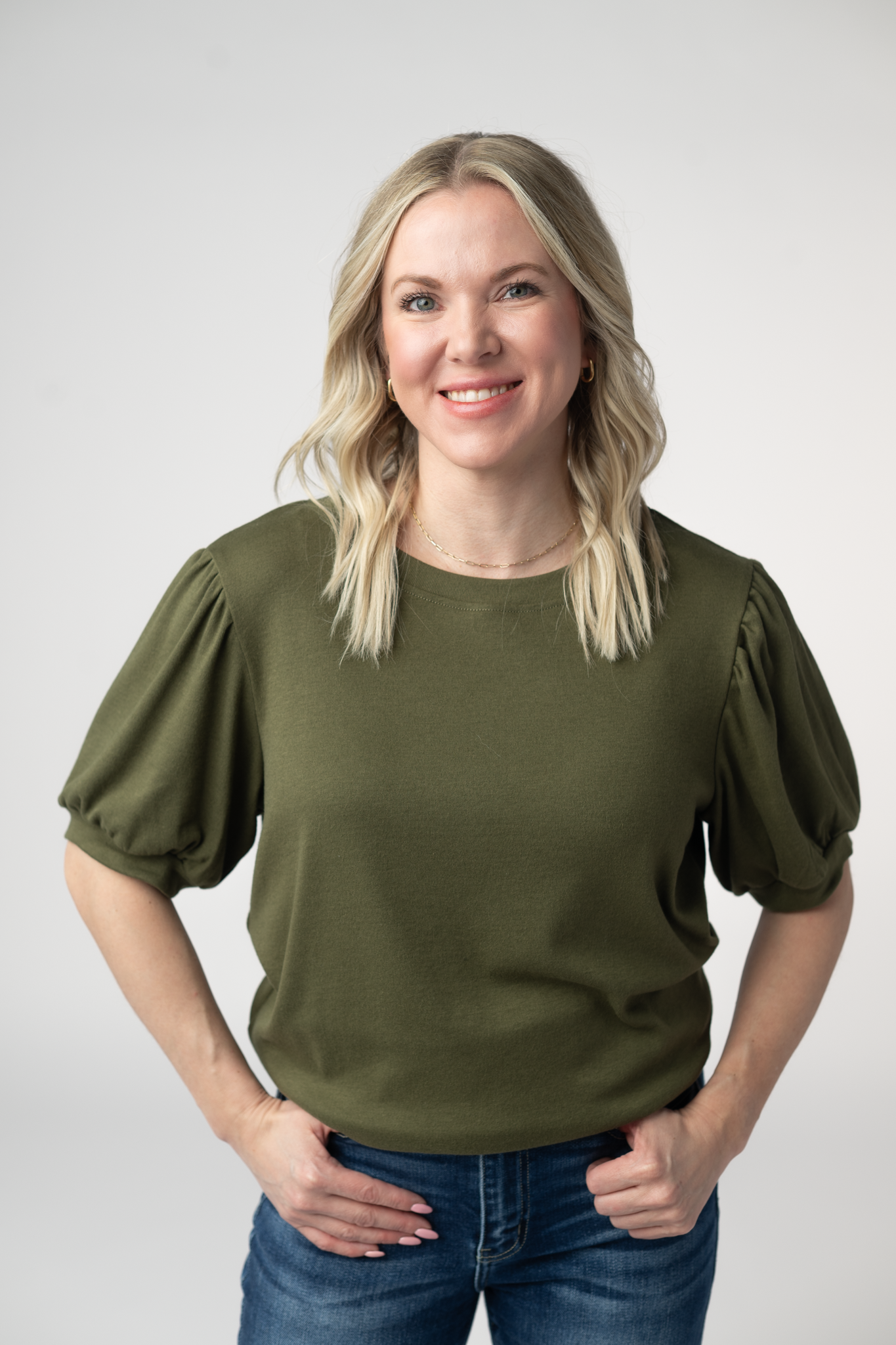 IN STOCK Katie Cozy Top - Olive by Michelle Mae