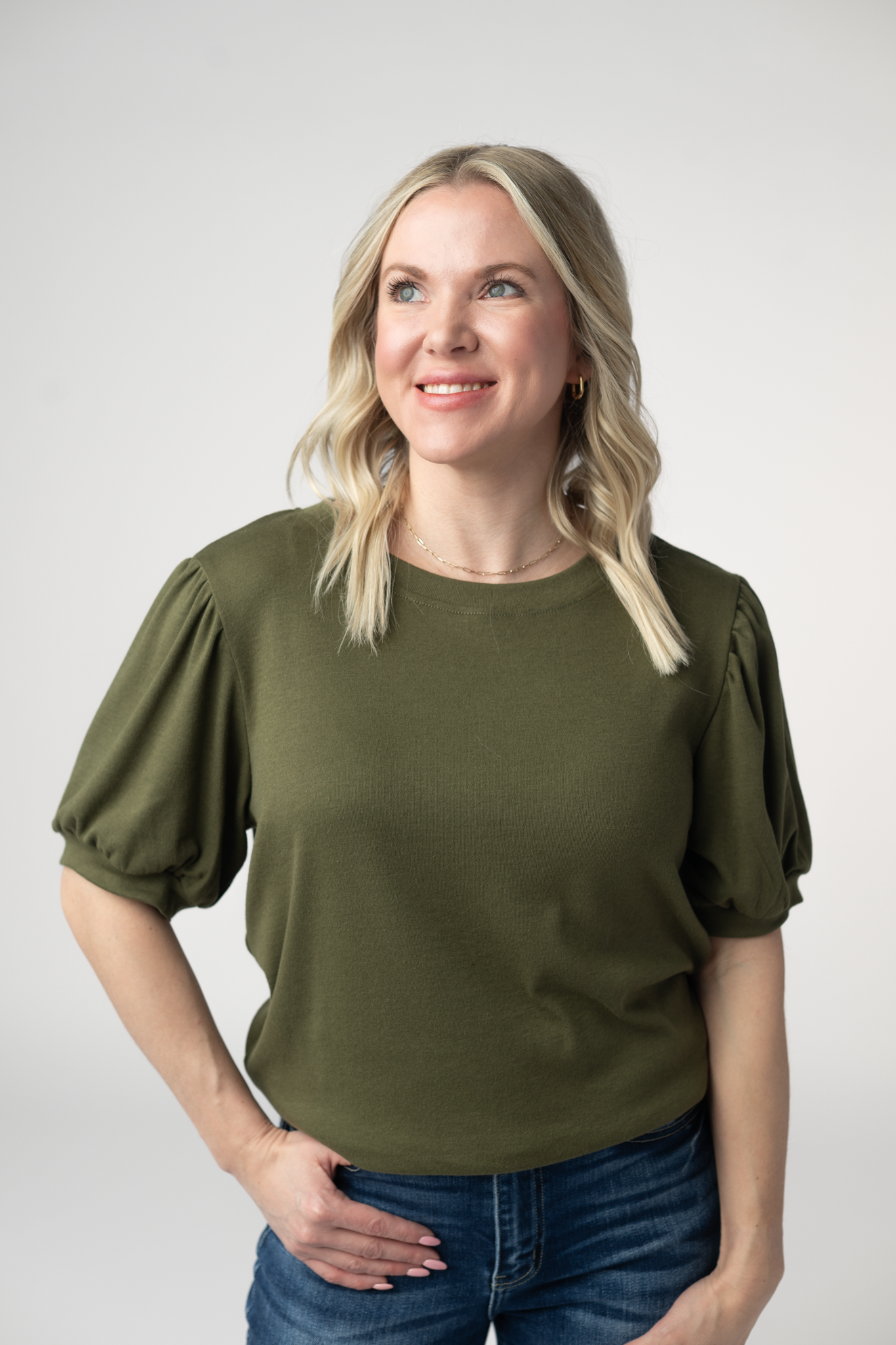IN STOCK Katie Cozy Top - Olive by Michelle Mae