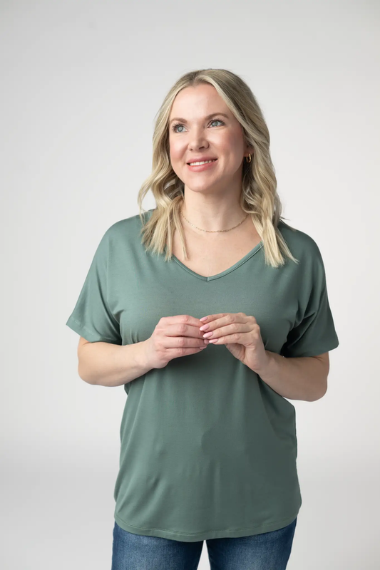 Chloe Cozy Top - Dusty Jade by Michelle Mae