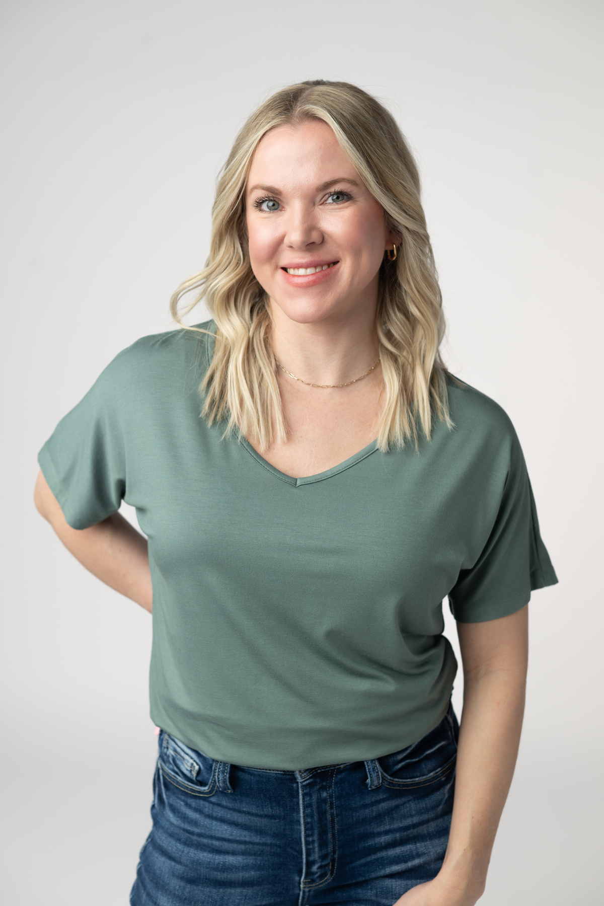 IN STOCK Chloe Cozy Top - Dusty Jade by Michelle Mae