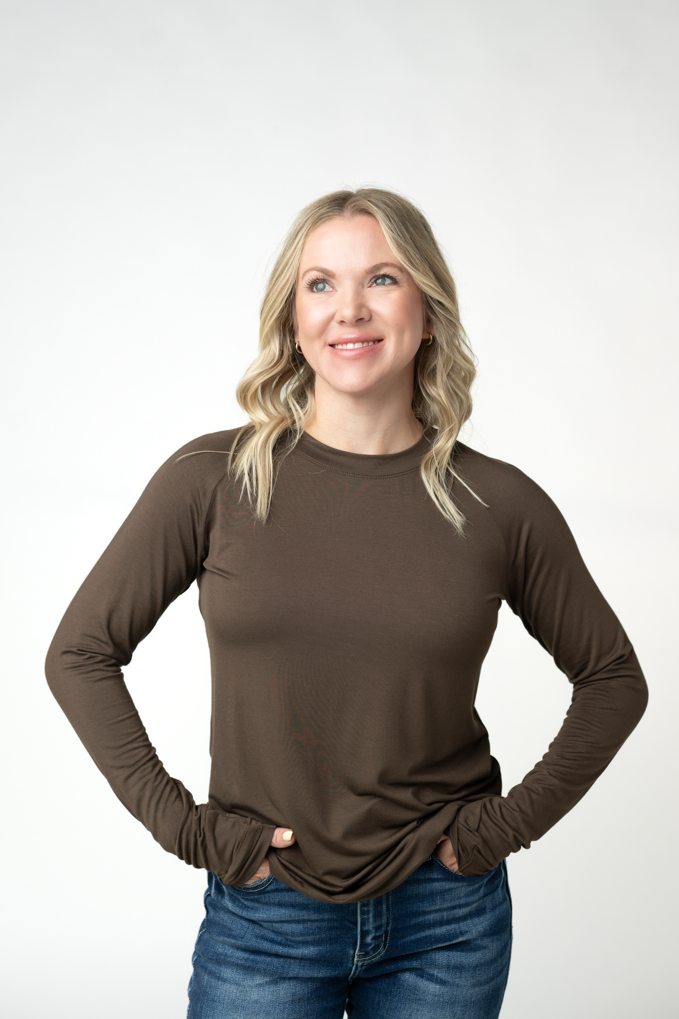 Blair Long Sleeve Top - Brown by Michelle Mae