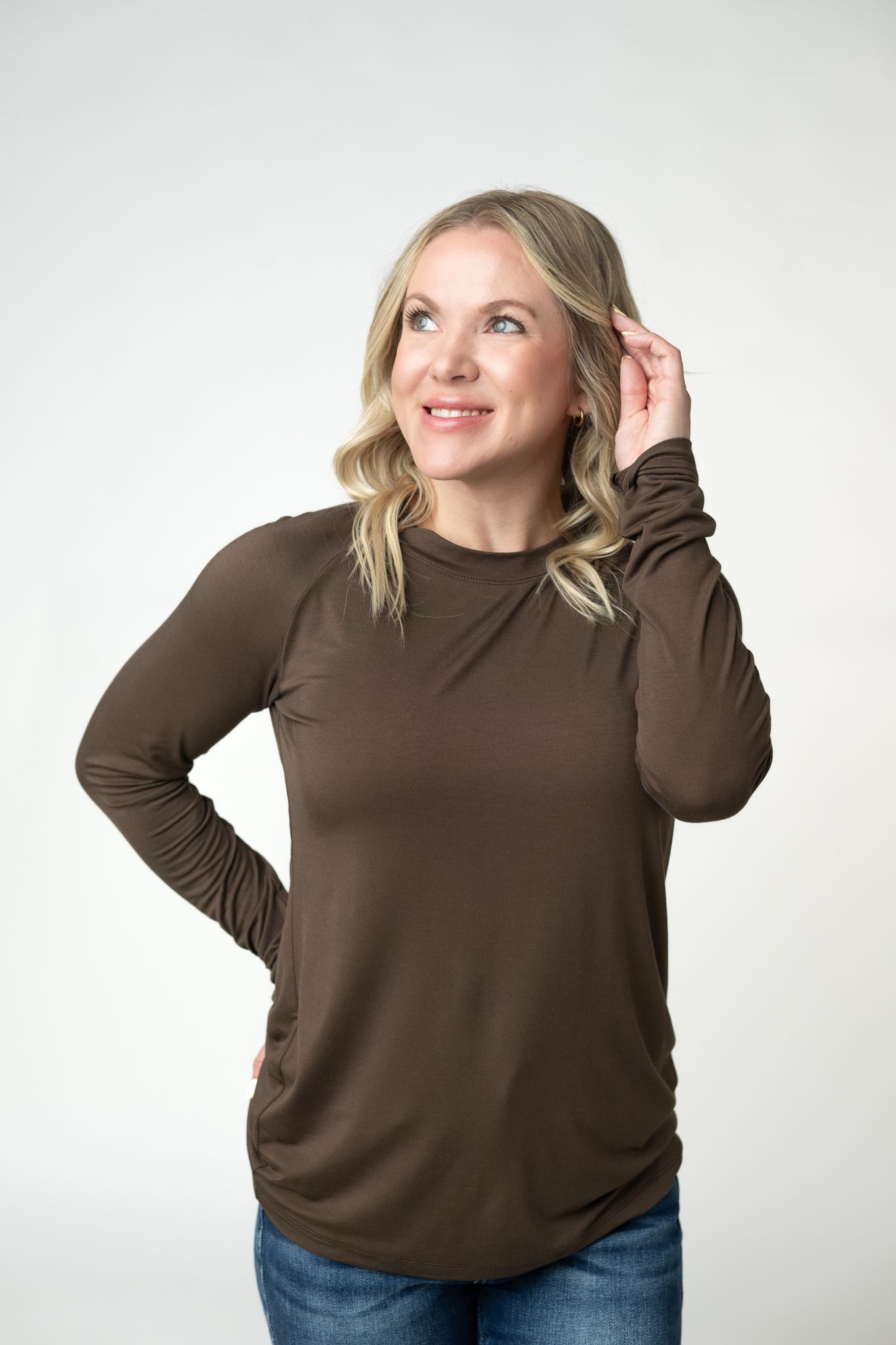 IN STOCK Blair Long Sleeve Top - Brown by Michelle Mae