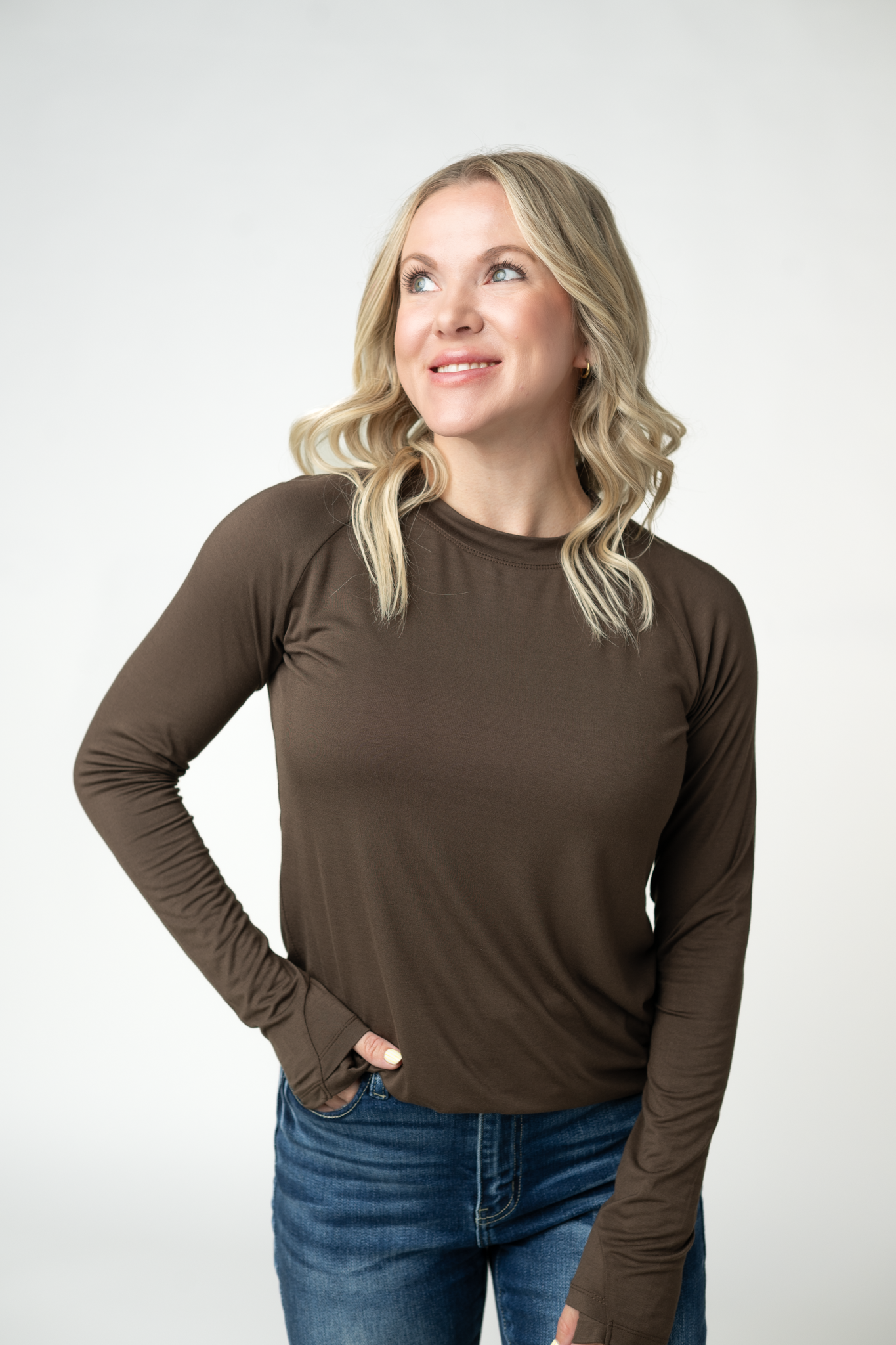 IN STOCK Blair Long Sleeve Top - Brown by Michelle Mae