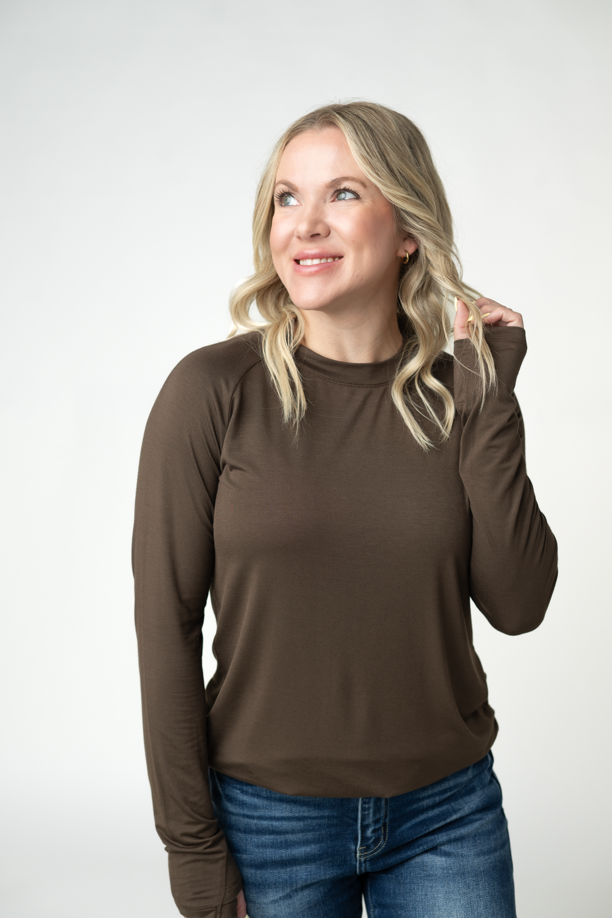 IN STOCK Blair Long Sleeve Top - Brown by Michelle Mae