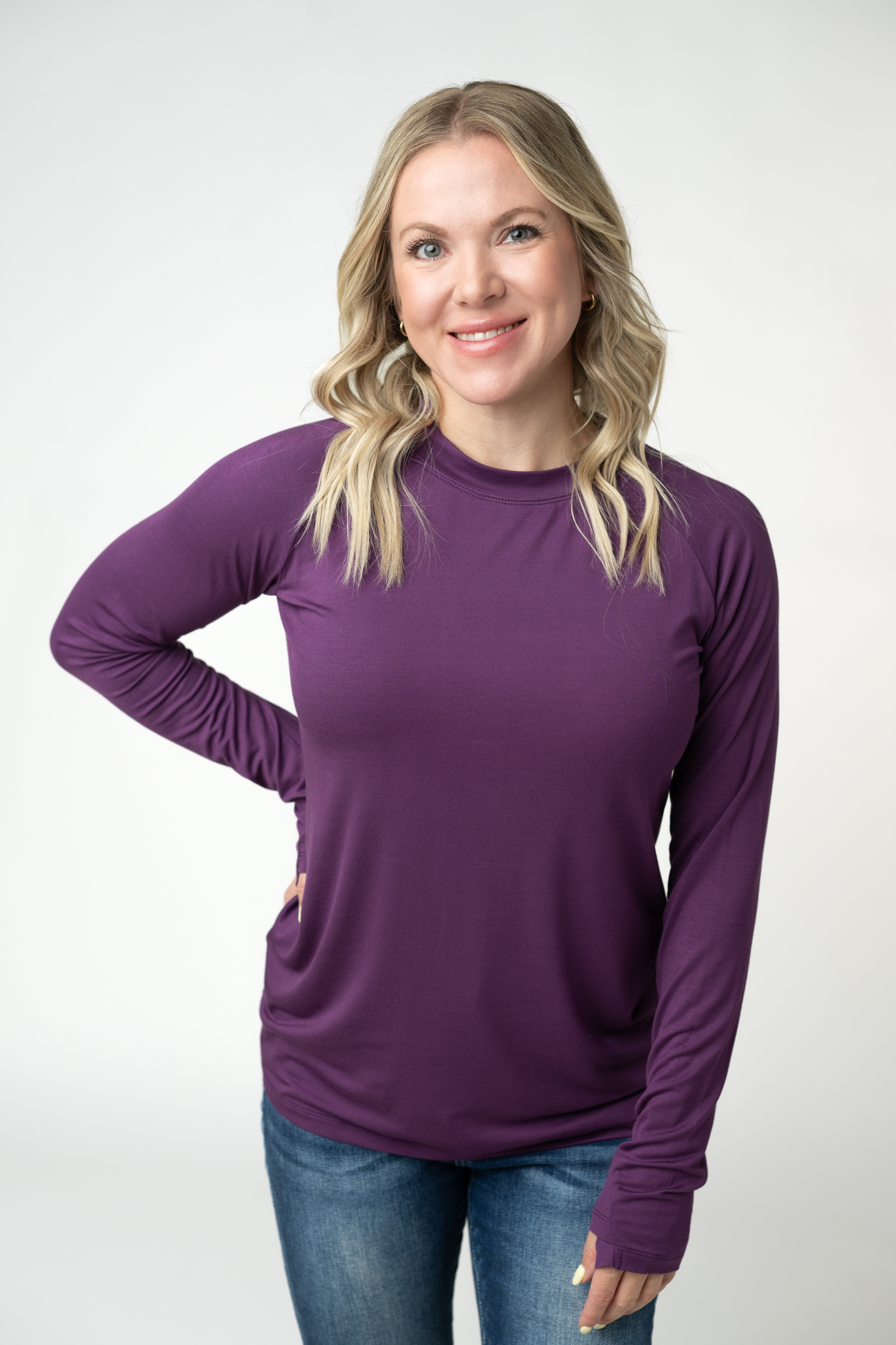 Blair Long Sleeve Top - Purple by Michelle Mae