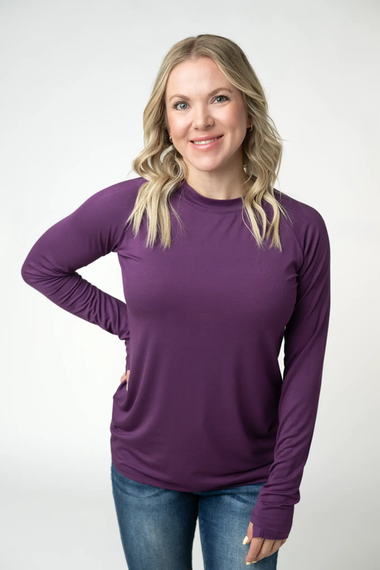 Blair Long Sleeve Top - Purple by Michelle Mae