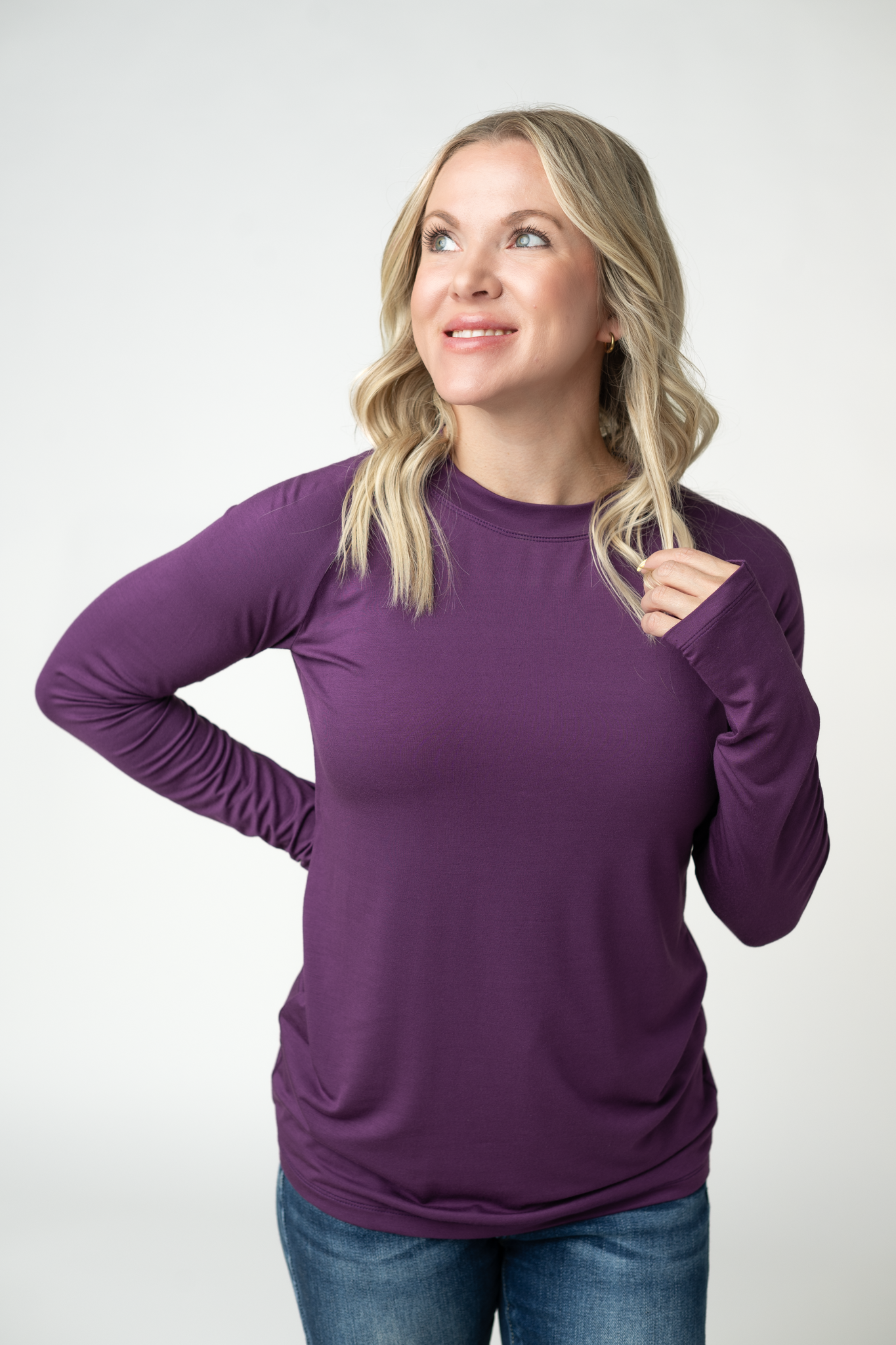 Blair Long Sleeve Top - Purple by Michelle Mae