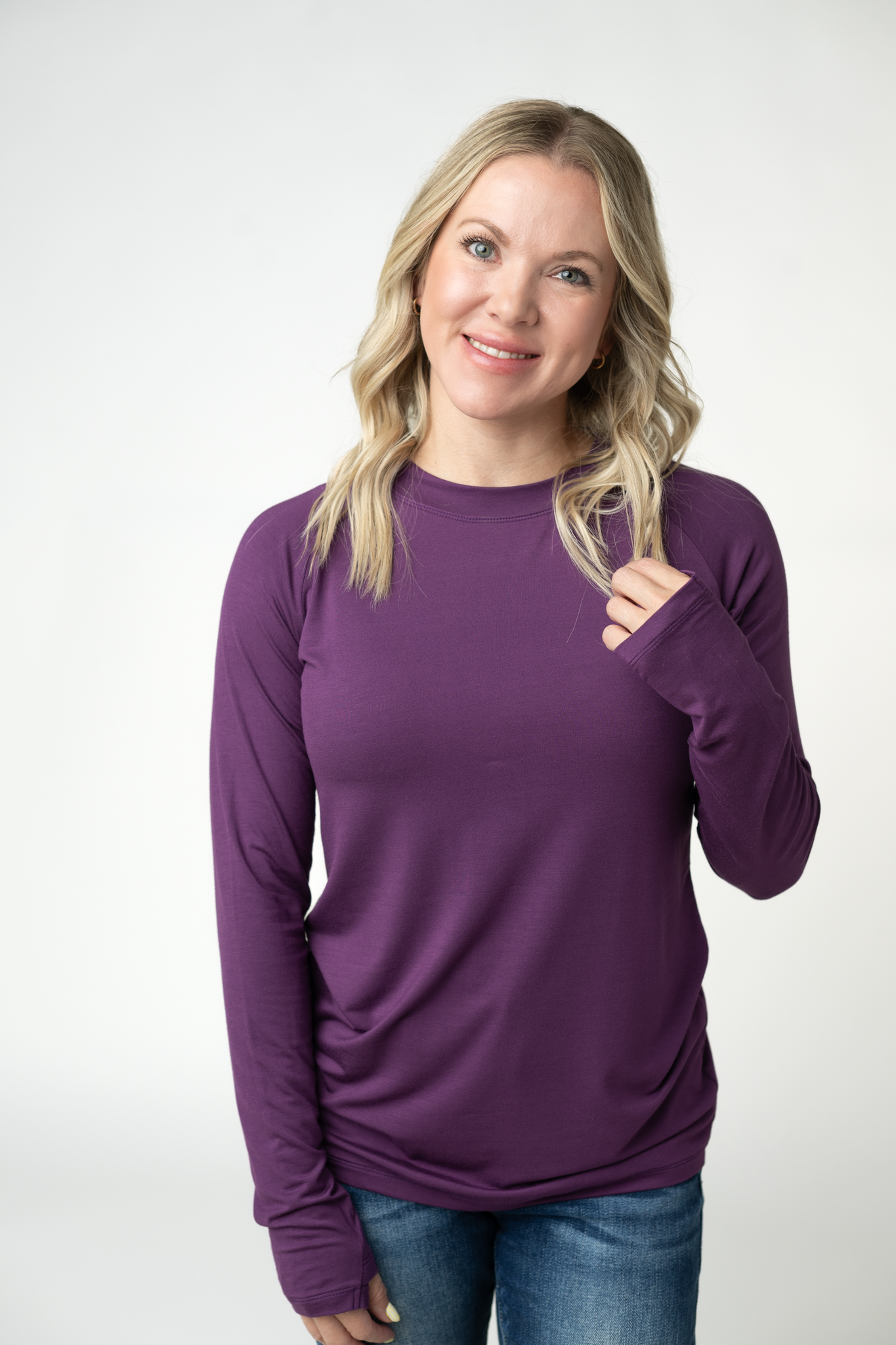 IN STOCK Blair Long Sleeve Top - Purple by Michelle Mae