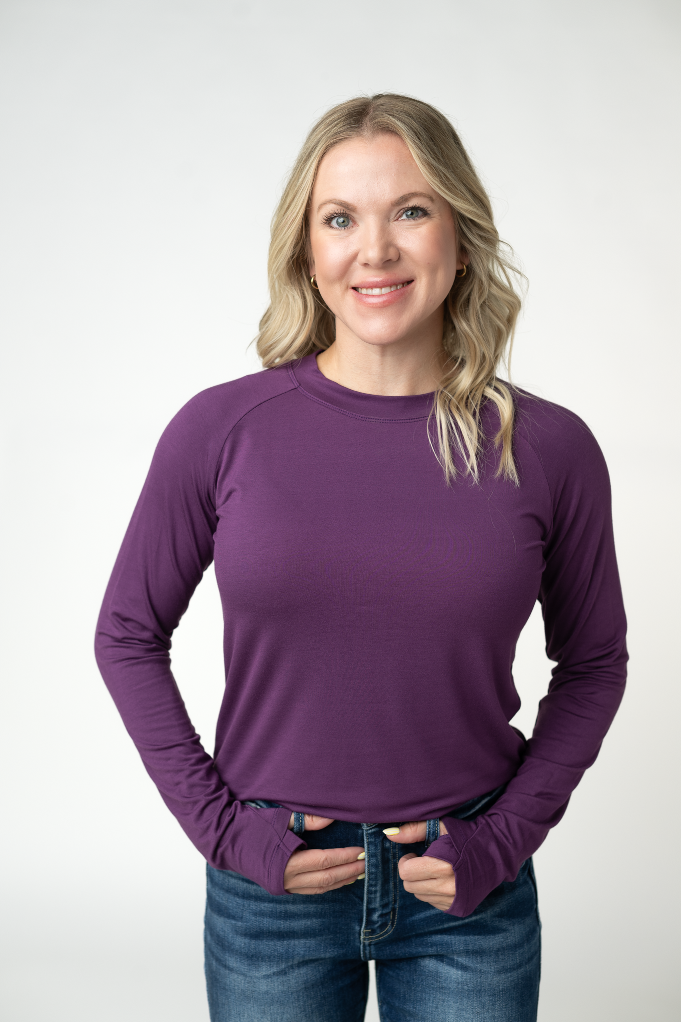 IN STOCK Blair Long Sleeve Top - Purple by Michelle Mae