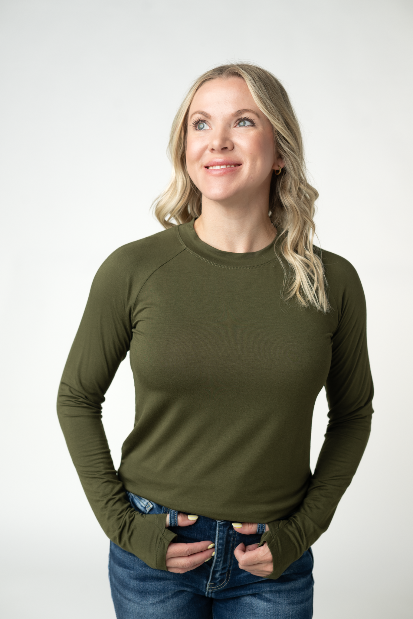 IN STOCK Blair Long Sleeve Top - Dark Olive by Michelle Mae