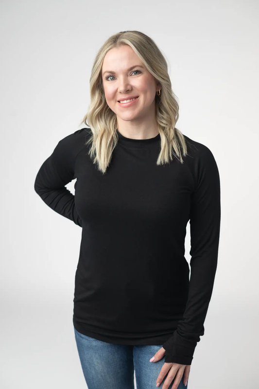 Blair Long Sleeve Top - Black by Michelle Mae