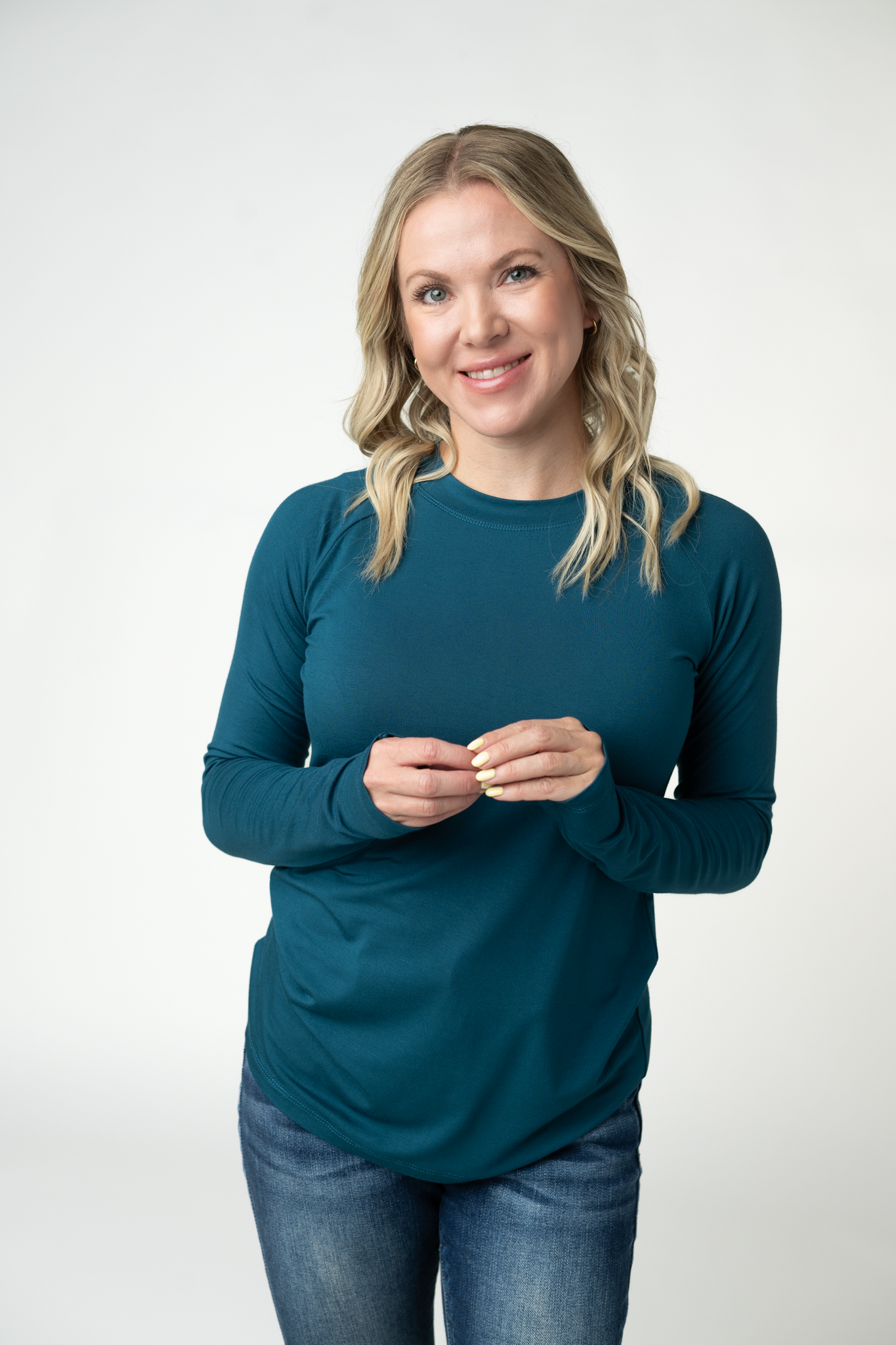 IN STOCK Blair Long Sleeve Top - Teal by Michelle Mae