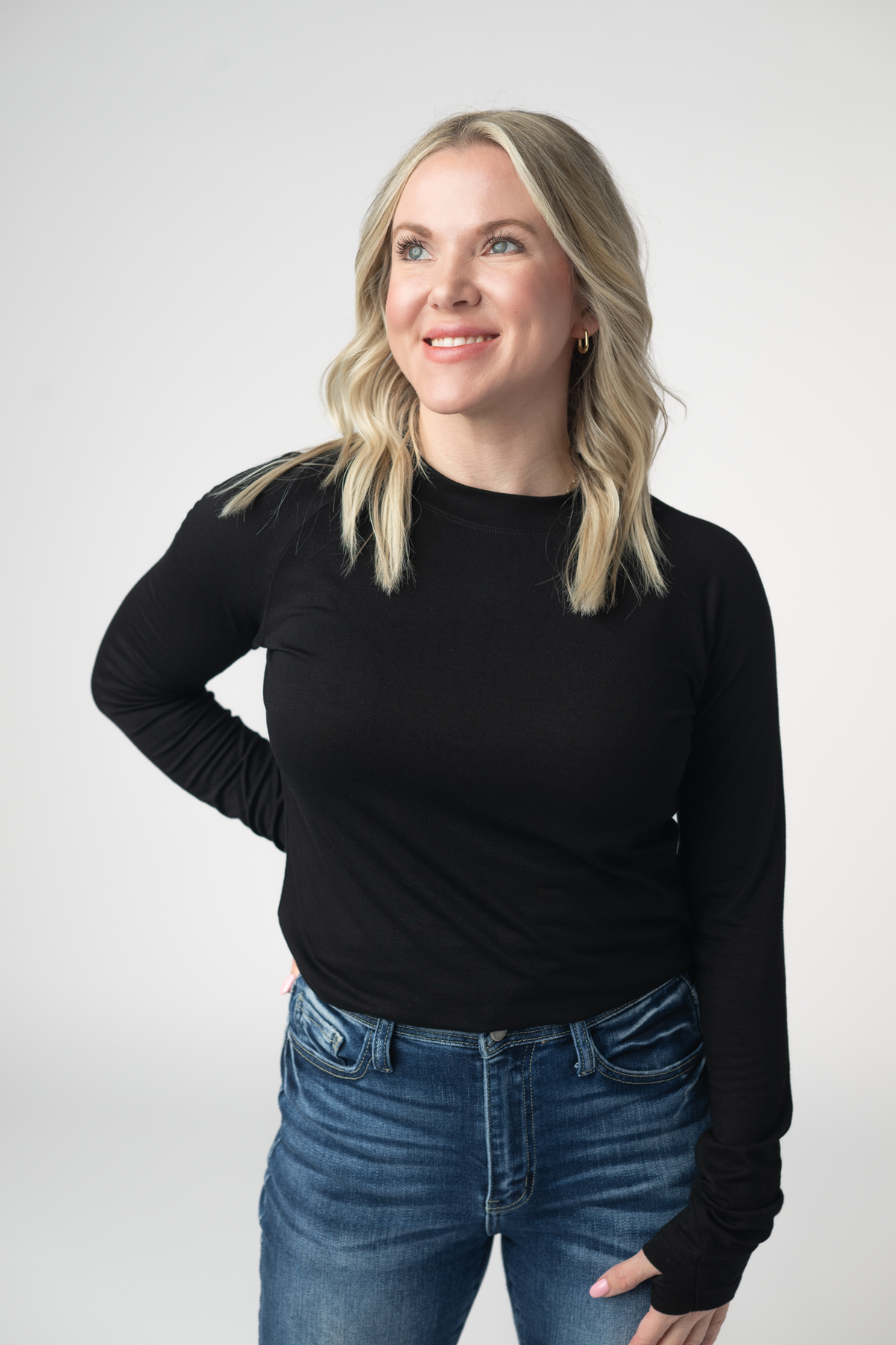IN STOCK Blair Long Sleeve Top - Black by Michelle Mae