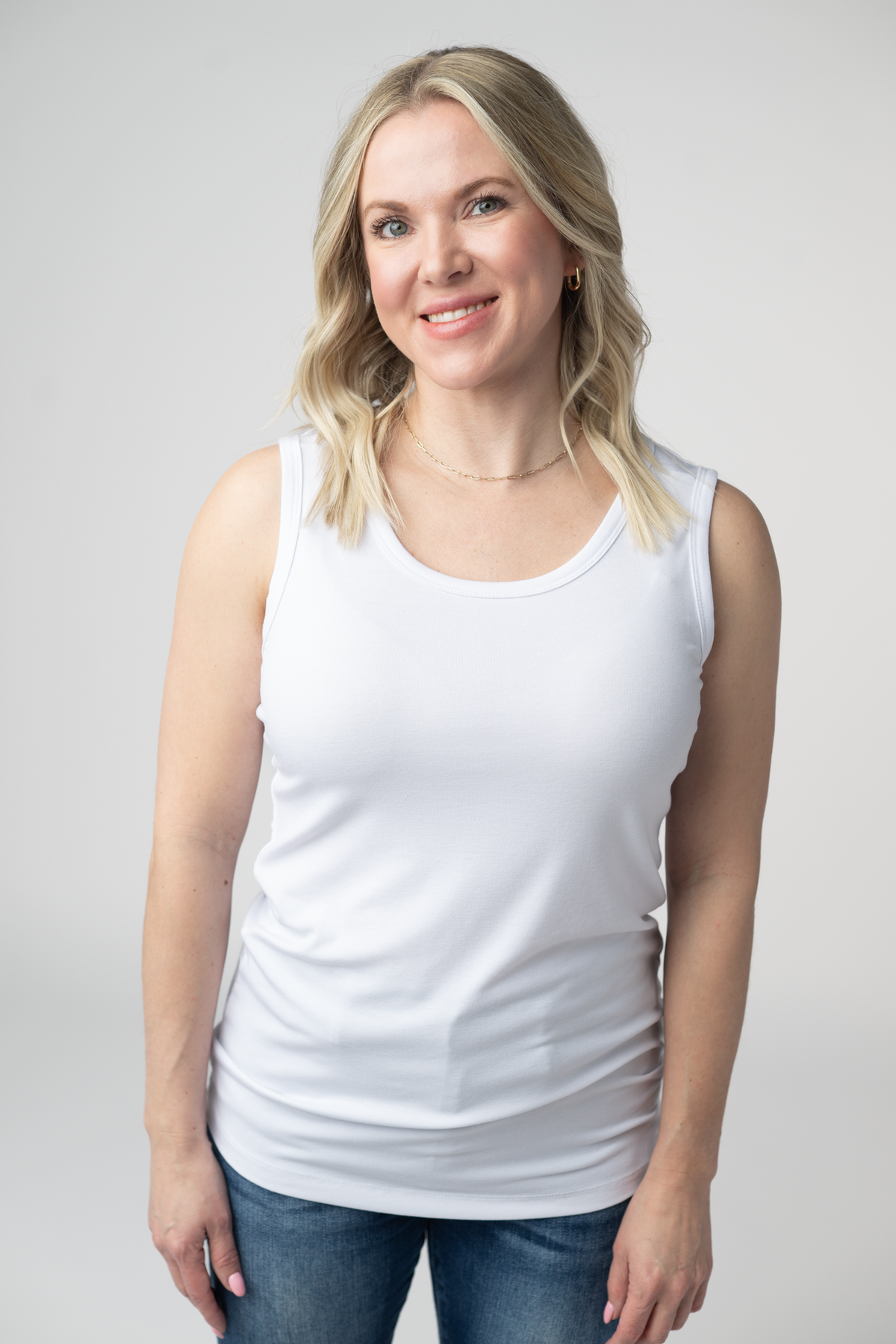 IN STOCK Ava Tank- White by Michelle Mae