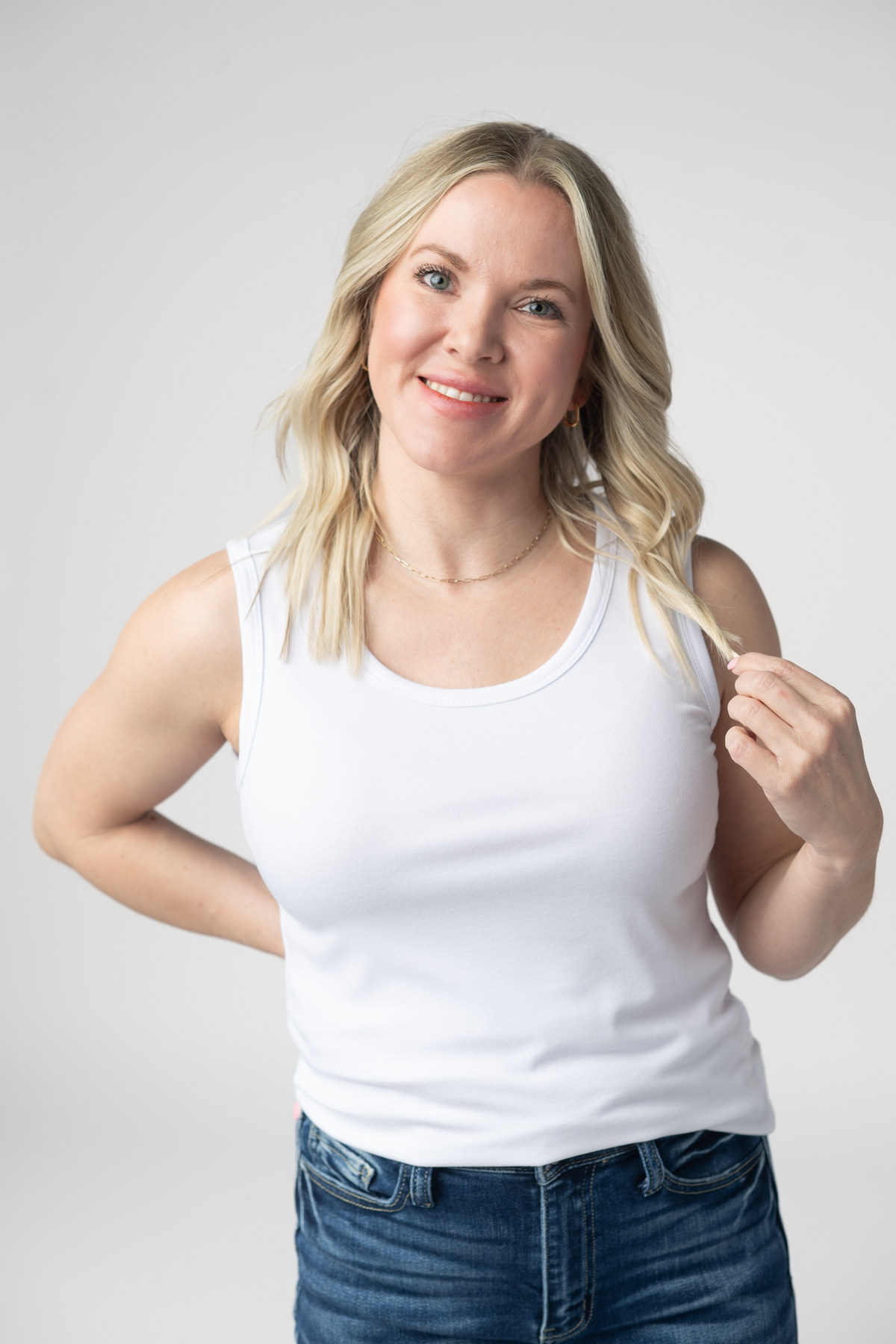 IN STOCK Ava Tank- White by Michelle Mae